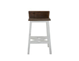 24" Wooden Barstool - Pueblo White Rustic Pine Kitchen Stool