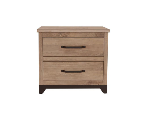 2 Drawer Nightstand - Natural Parota Elegant Bedroom Furniture