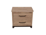 2 Drawer Nightstand - Natural Parota Elegant Bedroom Furniture