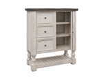 3 Drawer 1 Door Chest - Farmhouse White Pine Wood Storage