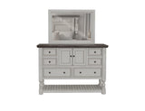 Farmhouse Chic Mirror - Stone Collection Solid Pine Wood