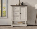 3 Drawer 1 Door Chest - Farmhouse White Pine Wood Storage