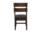 Solid Wood Dining Chair with Faux Leather Seat