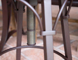 Antique Multicolor Adjustable Swivel Barstool | Variable Height