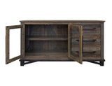3 Drawer 2 Door Buffet | Loft Brown Pine Wood Collection