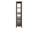 4 Shelf Black Balam Bookcase | Handcrafted Mango & Teak Wood