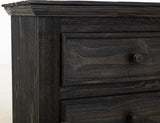 Terra Dark 3 Drawer Nightstand | Solid Pine Wood Furniture