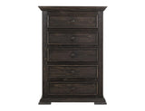 Terra Dark 5 Drawer Chest - Solid Pine Storage Furniture