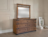 Parota Wood Mirror - Hand-Distressed Mexican Design