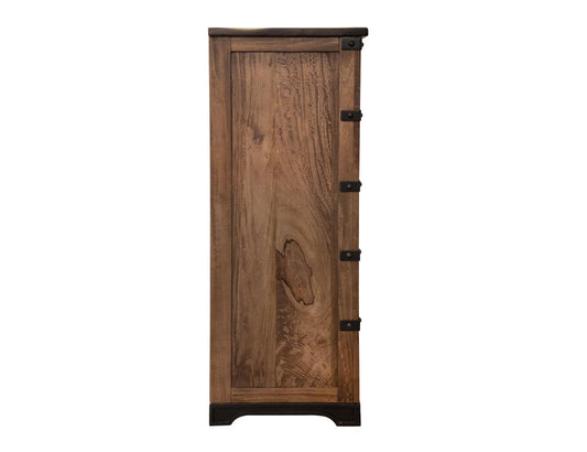 5 Drawer Chest - Parota Wood Collection with Metal Details