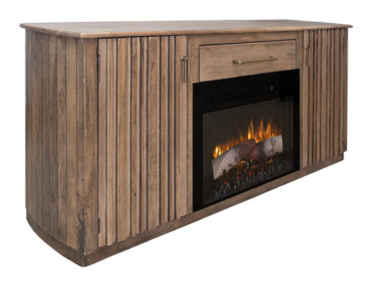 Mesquite Electric Fireplace TV Stand - Mango Wood