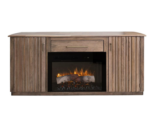 Mesquite Electric Fireplace TV Stand - Mango Wood