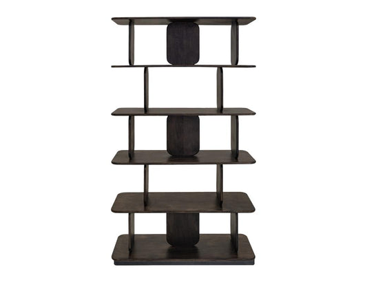 5 Shelf Mezquite Bookcase - Mango Wood Dark Finish
