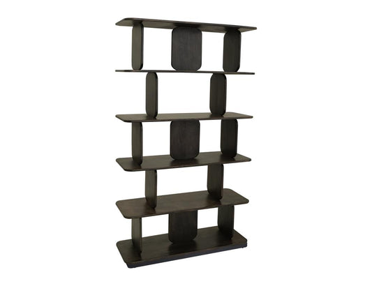 5 Shelf Mezquite Bookcase - Mango Wood Dark Finish