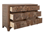 6 Drawer Dresser | Modern Teak & Mango Wood Storage