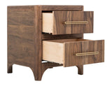 2 Drawer Nightstand | Modern Teak & Mango Wood Design