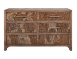 6 Drawer Dresser | Modern Teak & Mango Wood Storage