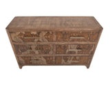 6 Drawer Dresser | Modern Teak & Mango Wood Storage