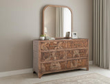 Praga Modern Bedroom Mirror - Teak & Mango Wood Design