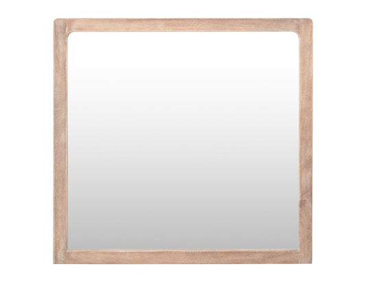 White Balam Mirror - Modern Sustainable Mango & Teak Wood