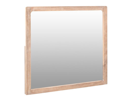 White Balam Mirror - Modern Sustainable Mango & Teak Wood