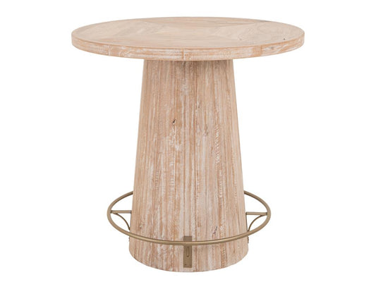 White Balam Bistro Pub Table | Sustainable Mango Wood Dining