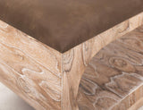 Upholstered Balam Bench - Sustainable Mango Wood with Storage