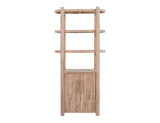 White Balam Wall Unit - Handcrafted Mango & Teak Wood TV Stand