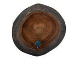Live Edge Chairside Table | Parota Wood Epoxy Collection