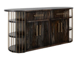 2 Drawer 4 Door 6 Shelf Kitchen Island | Balam Mango Teak