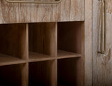 1-Drawer 2-Door Bar with Wine | White Balam Mango & Teak Wood