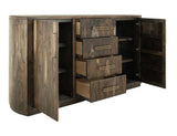 4 Drawer & 2 Door Buffet | Handcrafted Mango & Teak Wood