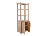 White Balam Wall Unit - Handcrafted Mango & Teak Wood TV Stand