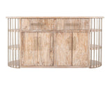 2 Drawer 4 Door 6 Shelf Kitchen Island | Balam Mango Teak