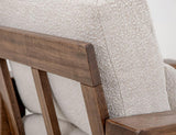 Wooden Frame Armchair | Duna Collection Pearl Fabric Chair