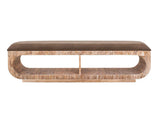Upholstered Balam Bench - Sustainable Mango Wood with Storage