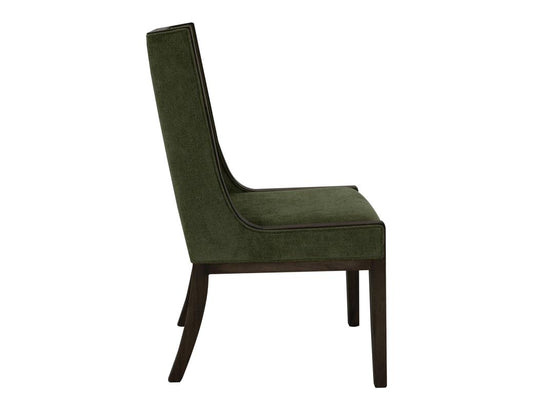 Dark Mesquite Upholstered Chair | Solid Wood Dining Chair