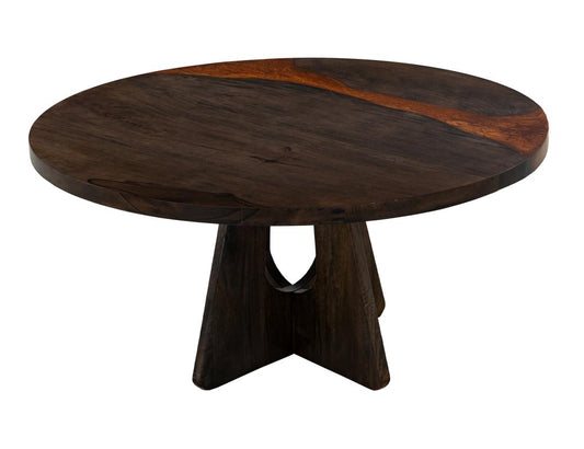Raramuri Round Dining Table | Mango Wood & Epoxy Resin
