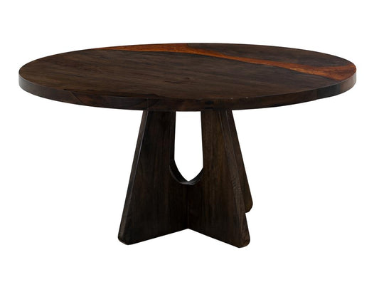 Raramuri Round Dining Table | Mango Wood & Epoxy Resin