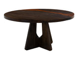 Raramuri Round Dining Table | Mango Wood & Epoxy Resin