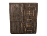 5 Drawer & 2 Door Gentleman's Chest | Handcrafted Mango & Teak