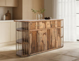 Balam Kitchen Island - 2 Drawer 4 Door 6 Shelf Mango Wood