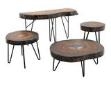 Live Edge Parota Epoxy Cocktail Table | Solid Wood Furniture