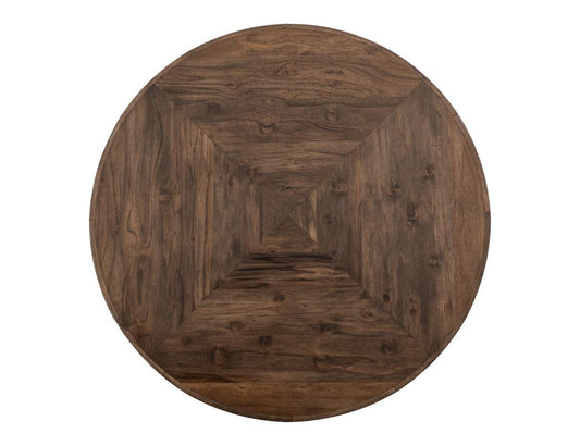 Black Balam Round Dining Table 47 - Handcrafted Mango & Teak