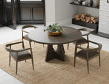 Black Balam Round Dining Table 47 - Handcrafted Mango & Teak
