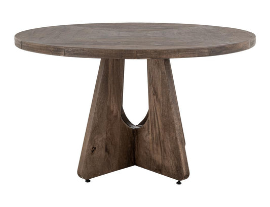 Black Balam Round Dining Table 47 - Handcrafted Mango & Teak