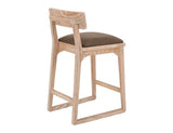 Upholstered Barstool 30" - Stylish Balam Wood Design