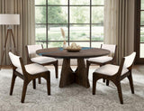 Zaphiro Upholstered Chair - Handcrafted Dining Chair in Brown