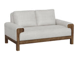 Wooden Frame Loveseat | Modern Design Premium Fabric