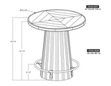 White Balam Bistro Pub Table | Sustainable Mango Wood Dining
